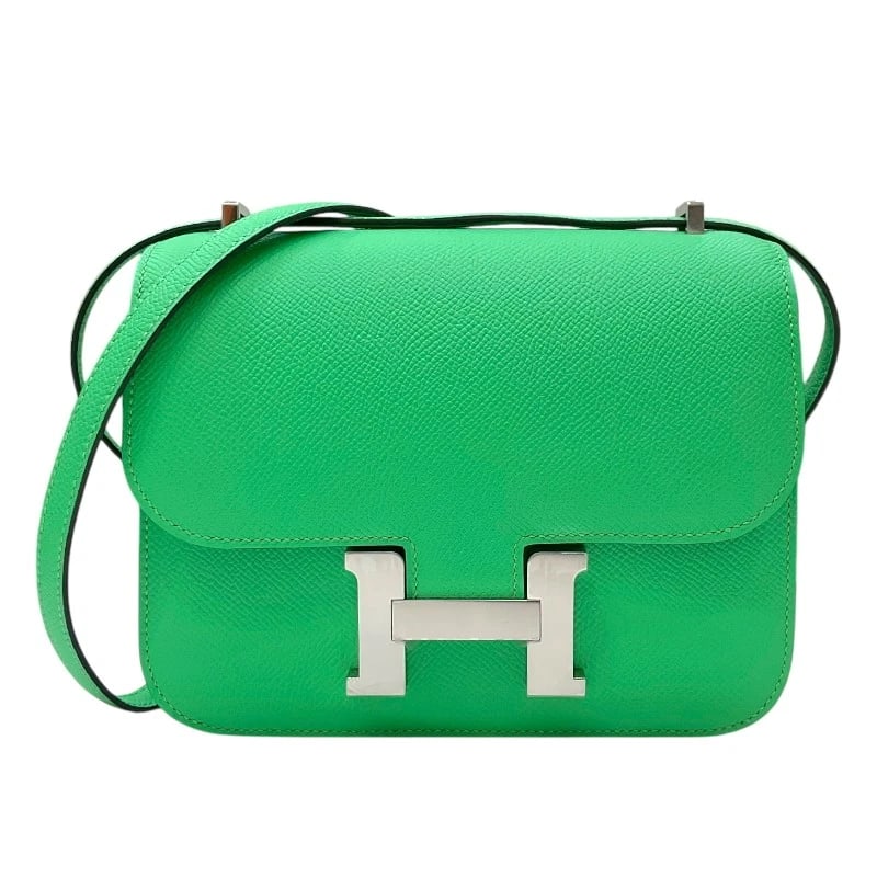 HERMES CONSTANCE 3 MINI SHOULDER BAG: HERMES Constance 3 mini Shoulder Bag Brand: HERMES Type: Shoulder Bag Material: Epsom Color: Vert Comics SilverHardware Size: W7.3 x H5.9x D2.0inch Shoulder:0.0inch Accessories: None Acces