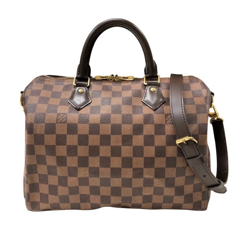 LOUIS VUITTON SPEEDY BANDRIERE 30 SHOULDER BAG: LOUIS VUITTON Speedy Bandriere 30 Shoulder Bag Brand: LOUIS VUITTON Type: Shoulder Bag Material: Damier Ebene Color: Brown Size: W11.8 x H8.3x D6.7inch Shoulder:40.9inch Accessories: None