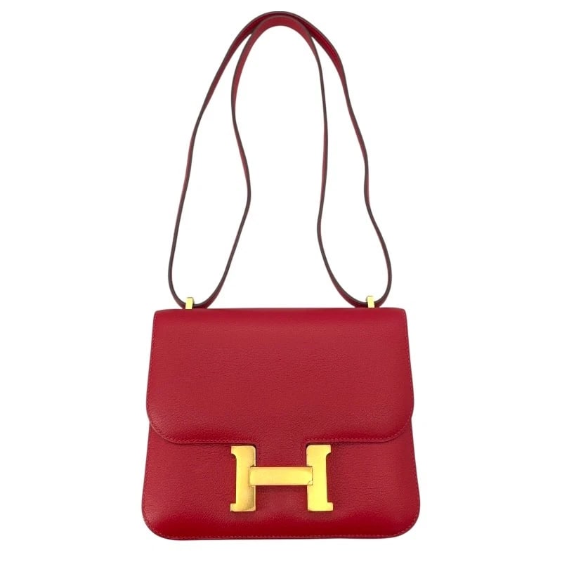 HERMES CONSTANCE 3 MINI SHOULDER BAG: HERMES Constance 3 Mini Shoulder Bag Brand: HERMES Type: Shoulder Bag Material: Evercolor Color: Rouge Kazak GDHardware Size: W7.1 x H5.1x D2.0inch Shoulder:43.3inch Accessories: None