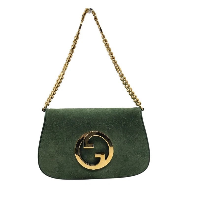 GUCCI BLONDIE 2-WAY SHOULDER BAG: GUCCI Blondie 2-Way Shoulder Bag Brand: GUCCI Type: Shoulder Bag Material: suede Color: green Size: W10.8 x H6.7x D1.6inch Accessories: None Accessories Notice: When purchasing pre-owned g