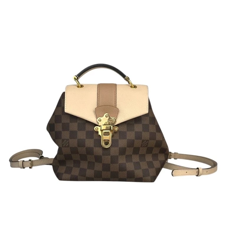 LOUIS VUITTON CRAMPTON BACKPACK: LOUIS VUITTON Crampton Backpack Brand: LOUIS VUITTON Type: Backpack Â· Daypack Material: Damier Color: beige Size: W7.9 x H9.1x D3.9inch Shoulder:32.7inch Accessories: None Accessories Not