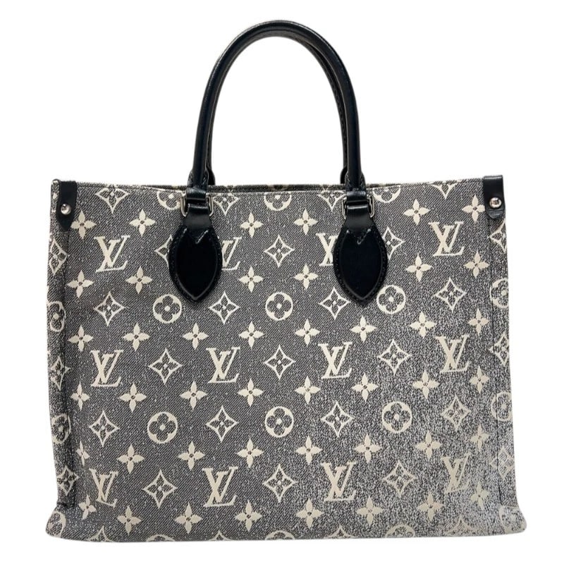 LOUIS VUITTON ON THE GO MM TOTE BAG: LOUIS VUITTON On the Go MM Tote Bag Brand: LOUIS VUITTON Type: Tote Bag Material: canvas Color: Gray SilverHardware Size: W13.0 x H9.8x D5.5inch Shoulder:24.0inch Accessories: None Accesso