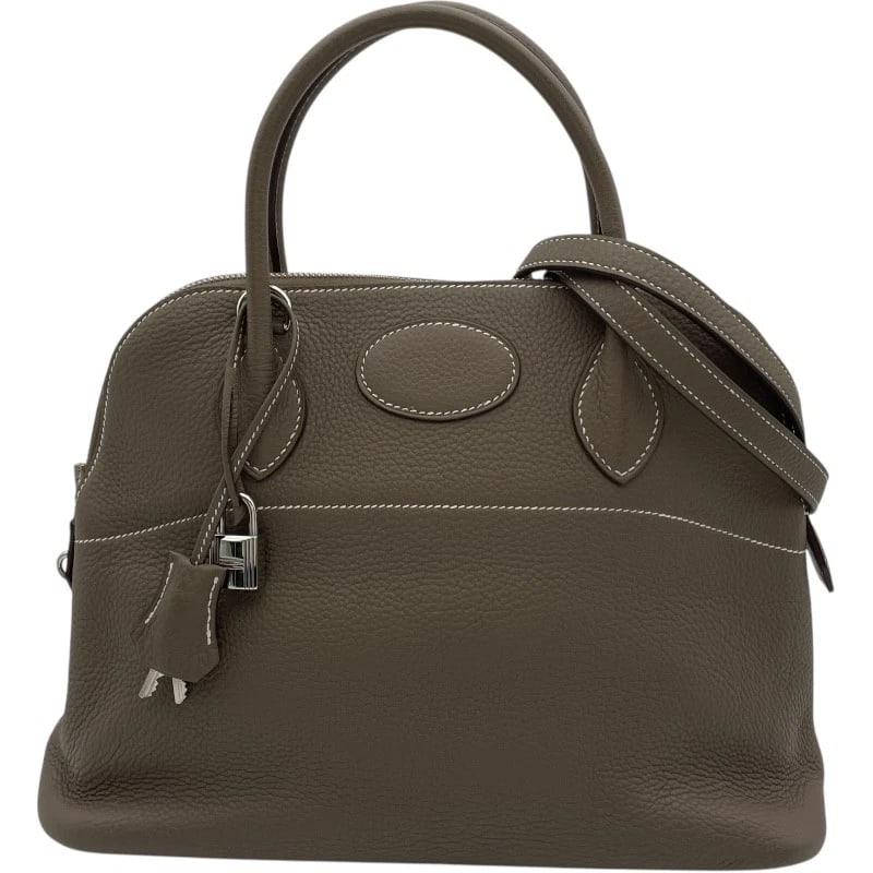 HERMES BORED 31 SHOULDER BAG: HERMES Bored 31 Shoulder Bag Brand: HERMES Type: Shoulder Bag Material: Taurillon Clemence Color: Etup SV Hardware Size: W12.0 x H9.1x D4.5inch Shoulder:35.4inch Accessories: None Accessor