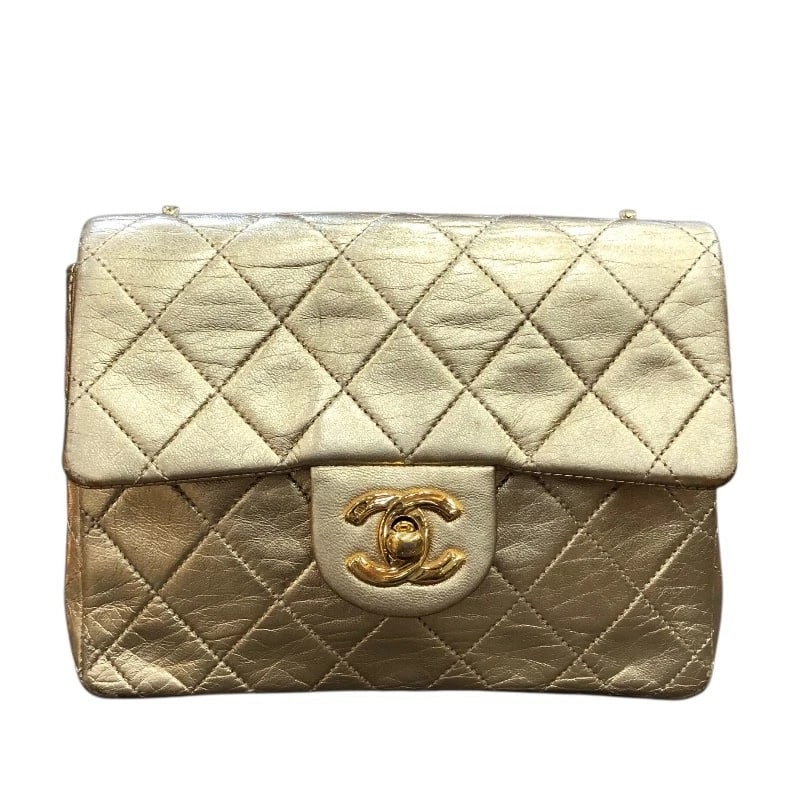 CHANEL MATRASSE CHAINSHOULDER BAG: CHANEL Matrasse ChainShoulder Bag Brand: CHANEL Type: Shoulder Bag Material: lambskin Color: Gold GD Hardware Size: W6.9 x H5.5x D2.8inch Shoulder:43.3inch Accessories: None Accessories