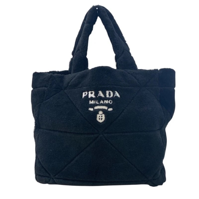 PRADA TOTE BAG: PRADA Tote Bag Brand: PRADA Type: Tote Bag Material: fur Color: black Size: W13.8 x H13.0x D5.9inch Accessories: None Accessories Notice: When purchasing pre-owned goods, please refer to the