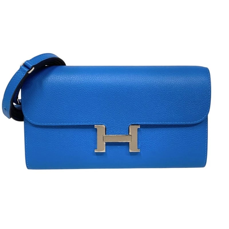 HERMES CONSTANCE TO GO SHOULDER BAG: HERMES constance to go Shoulder Bag Brand: HERMES Type: Shoulder Bag Material: Evercolor Color: Blue Frida SilverHardware Size: W8.1 x H4.7x D1.0inch Shoulder:47.2inch Accessories: None Ac