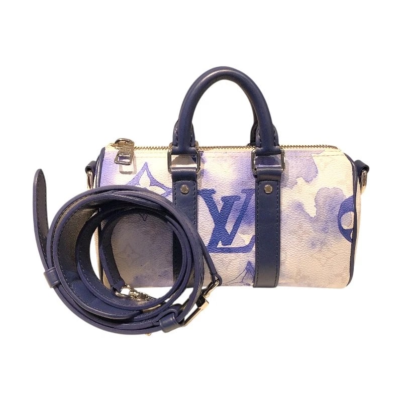 LOUIS VUITTON KEEPALL BANDOULIERE SHOULDER BAG: LOUIS VUITTON Keepall Bandouliere Shoulder Bag Brand: LOUIS VUITTON Type: Shoulder Bag Material: Monogram watercolor Color: SilverHardware Size: W8.3 x H4.7x D3.0inch Accessories: None