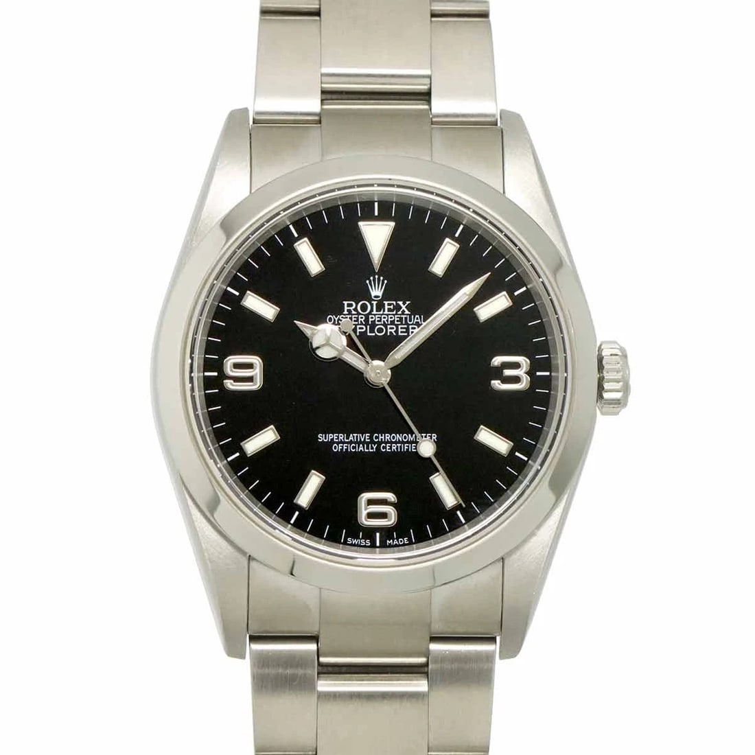 ROLEX EXPLORER AUTOMATIC BLACK DIAL WATCH: ROLEX Explorer Automatic Black Dial Watch Brand: ROLEX Type: Wristwatch Material: Stainless steel Color: Black Dial Size: Case Size Length 44mm(included lag) Width 36mm(not included crown) Depth 1