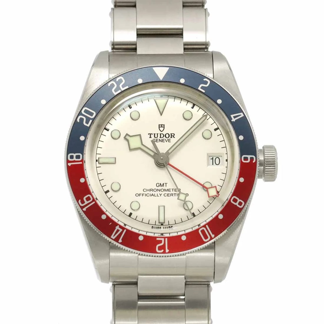 TUDOR BLACK BAY GMT AUTOMATIC OPALINE DIAL WATCH: Tudor Black Bay GMT Automatic Opaline Dial Watch Brand: TUDOR Type: Wristwatch Material: Stainless steel Color: Opaline Dial Size: Case Size Length 50mm(included lag) Width 41mm(not included crown