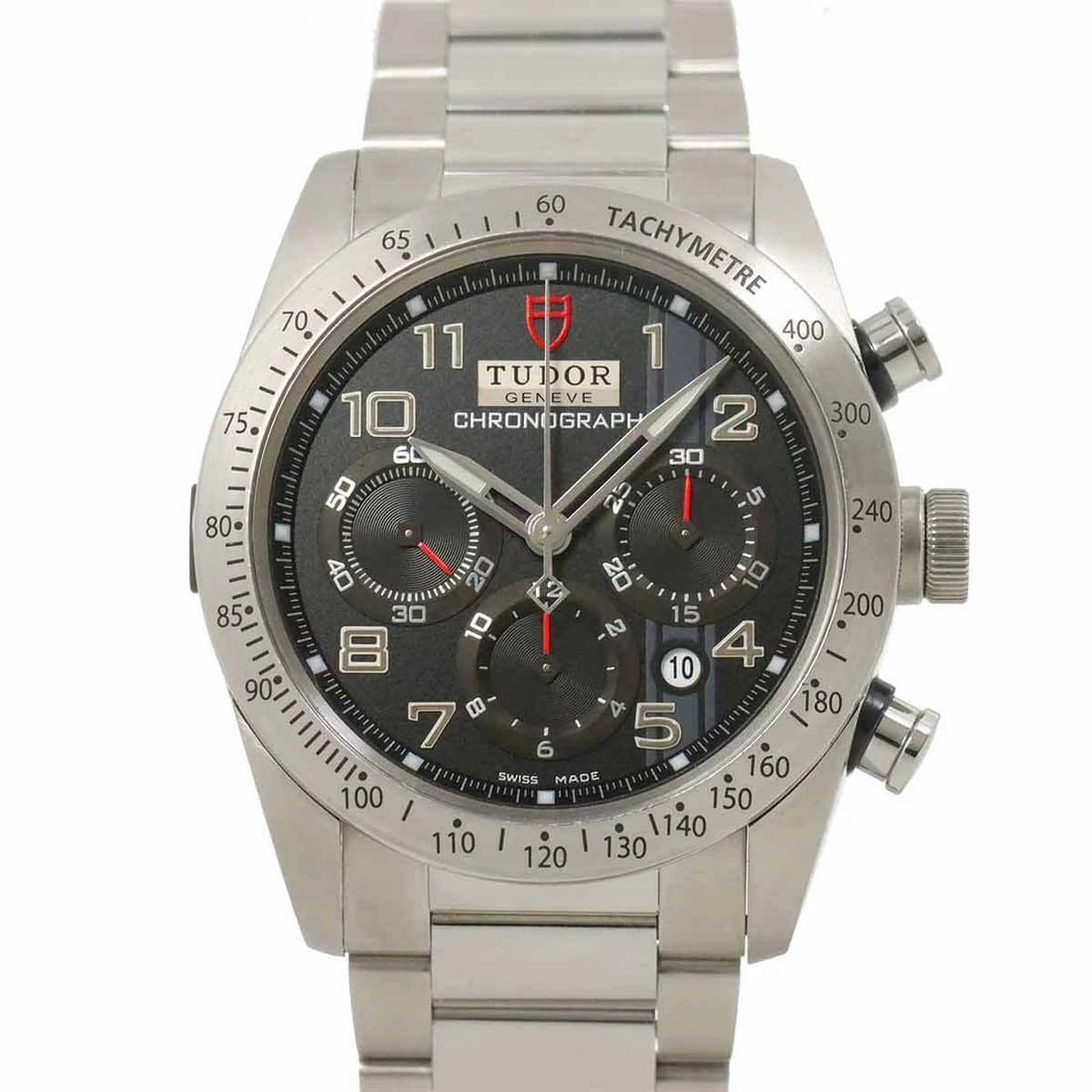 TUDOR FASTRIDER CHRONOGRAPH DATE BLACK DIAL WATCH: Tudor Fastrider Chronograph Date Black Dial Watch Brand: TUDOR Type: Wristwatch Material: Stainless steel Color: Black Dial Size: Case Size Length 49mm(included lag) Width 42mm(not included