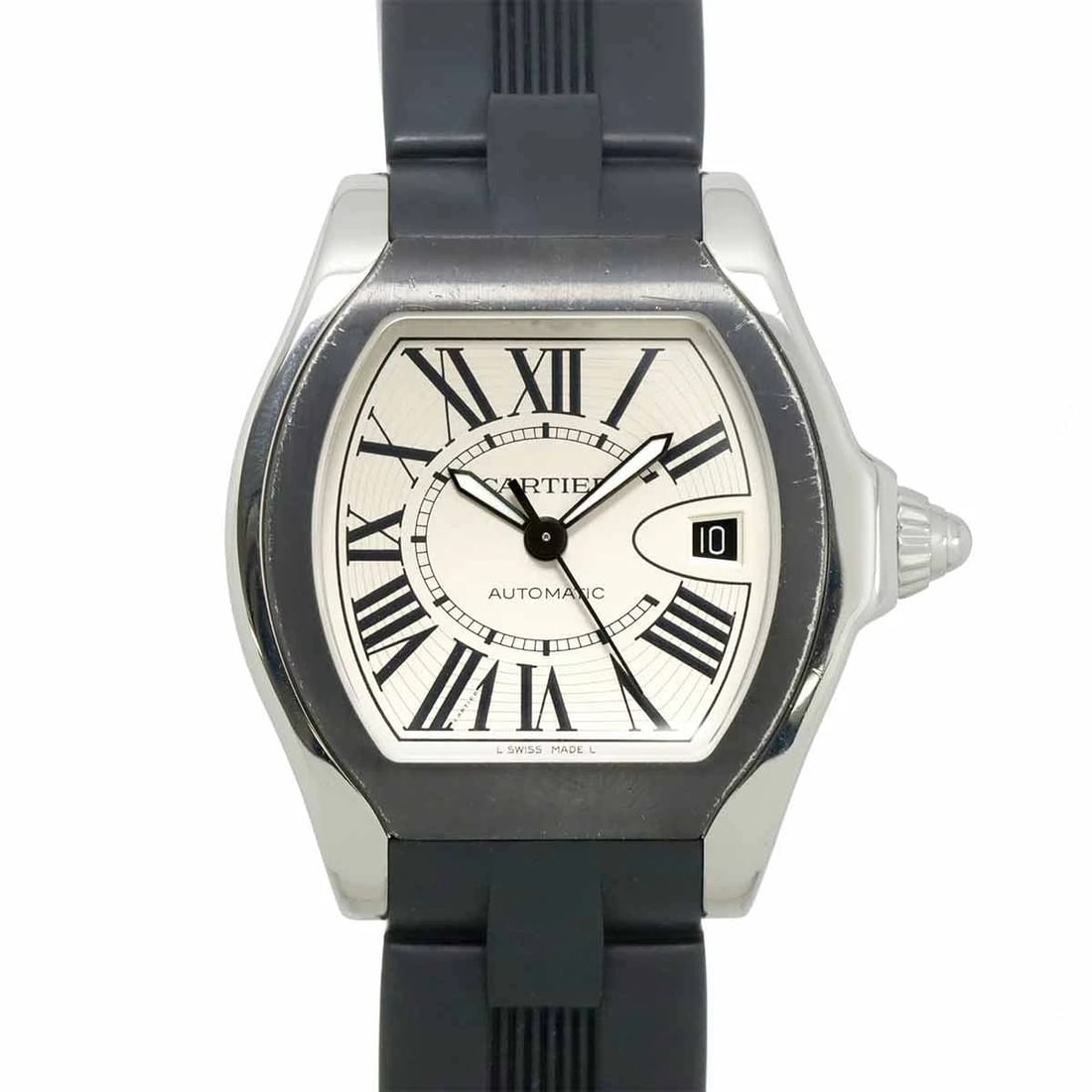 CARTIER ROADSTERS LM DATE AUTOMATIC SILVER DIAL WATCH (1 of 3)