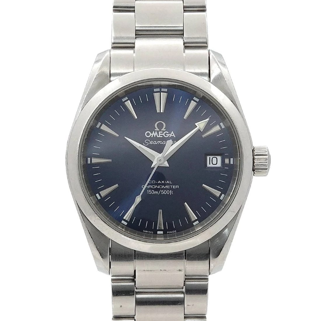 OMEGA SEAMASTER AQUA TERRA CO-AXIAL AUTOMATIC WATCH: OMEGA Seamaster Aqua Terra CO-AXIAL Automatic Watch Brand: OMEGA Type: Wristwatch Material: Stainless steel Color: none Size: Case Size Length 44mm(included lag) Width 36mm(not included crown) Dep