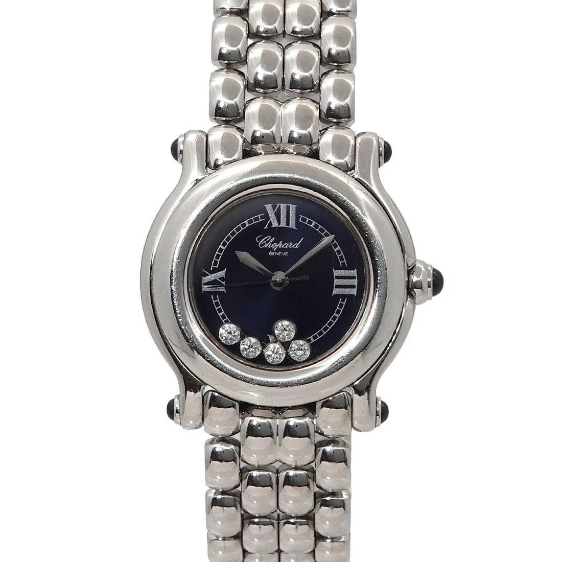 CHOPARD HAPPY SPORT DIAMOND BLACK DIAL LEADIES WATCH: Chopard Happy Sport Diamond Black Dial Leadies Watch Brand: Chopard Type: Wristwatch Material: Stainless steel Color: Black Dial Size: Case Size Length 28mm(included lag) Width 26mm(not included c