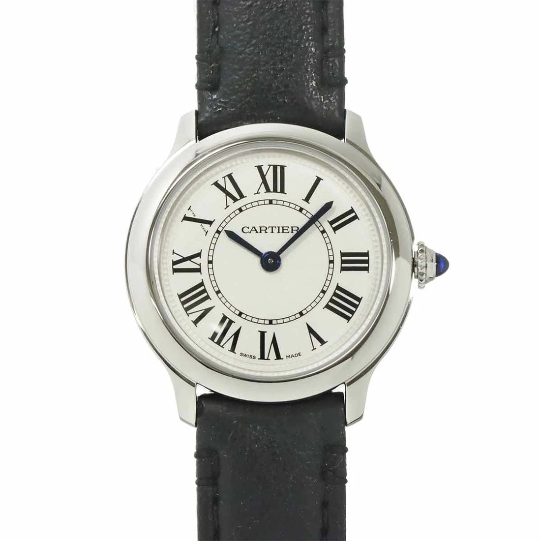 CARTIER RONDE MUST DE CARTIER QUARTZ SILVER DIAL: Cartier Ronde Must De Cartier Quartz Silver Dial Brand: Cartier Type: Wristwatch Material: Stainless steel,Leather Color: Silver Dial Size: Case Size Length 32mm(included lag) Width 29mm(not inclu