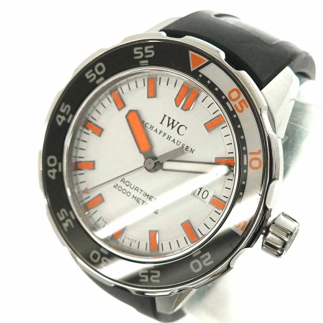 IWC AQUA TIMER AUTOMATIC DATE WHITE DIAL WATCH - 4