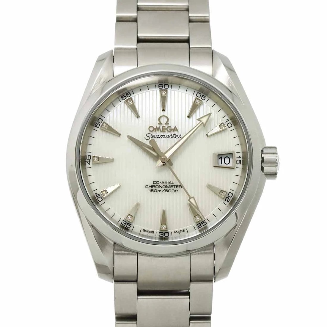 OMEGA SEAMASTER AQUA TERRA CO-AXIAL 11P DIAMOND: OMEGA Seamaster Aqua Terra Co-Axial 11P Diamond Brand: OMEGA Type: Wristwatch Material: Stainless steel Color: none Size: Case Size Length 45mm(included lag) Width 39mm(not included crown) Depth 1