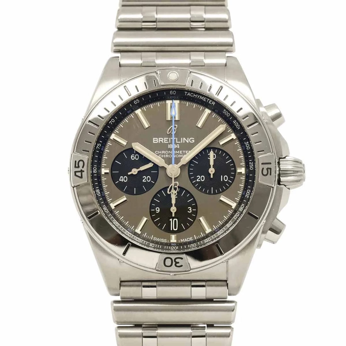 BREITLING CHRONOMAT B01 AUTOMATIC CHRONOGRAPH WATCH: BREITLING Chronomat B01 Automatic Chronograph Watch Brand: BREITLING Type: Wristwatch Material: Titanium Color: none Size: Case Size Length 50mm(included lag) Width 42mm(not included crown) Depth