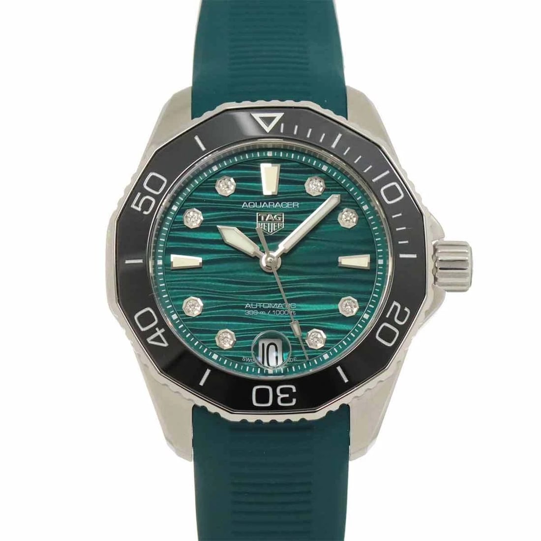 TAG HEUER AQUA RACER DIAMOND BLUE DIAL WATCH: TAG Heuer Aqua racer Diamond Blue Dial Watch Brand: TAG Heuer Type: Wristwatch Material: Stainless steel,Ceramic,Rubber Color: Blue Dial Size: Case Size Length 43mm(included lag) Width 36mm(not in