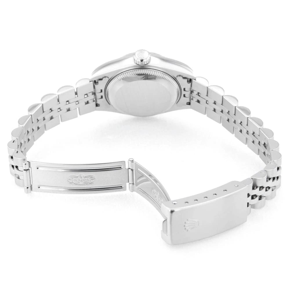 ROLEX DATEJUST DIAMOND SILVER WATCH - 4