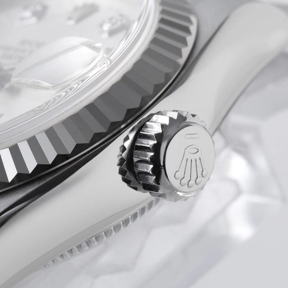 ROLEX DATEJUST DIAMOND SILVER WATCH - 6