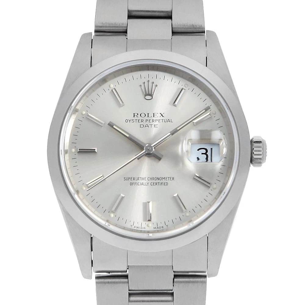 ROLEX OYSTER PERPETUAL SILVER WATCH (1 of 7)