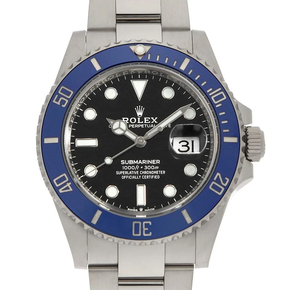 ROLEX SUBMARINER BLACK WATCH: ROLEX SUBMARINER black Watch Brand: ROLEX Type: Wrist watch Material: Band Material White Gold, Case Material White Gold Color: Dial Color Black Size: Band Size 20.5cm (8.1inch), Case Size Case:W4