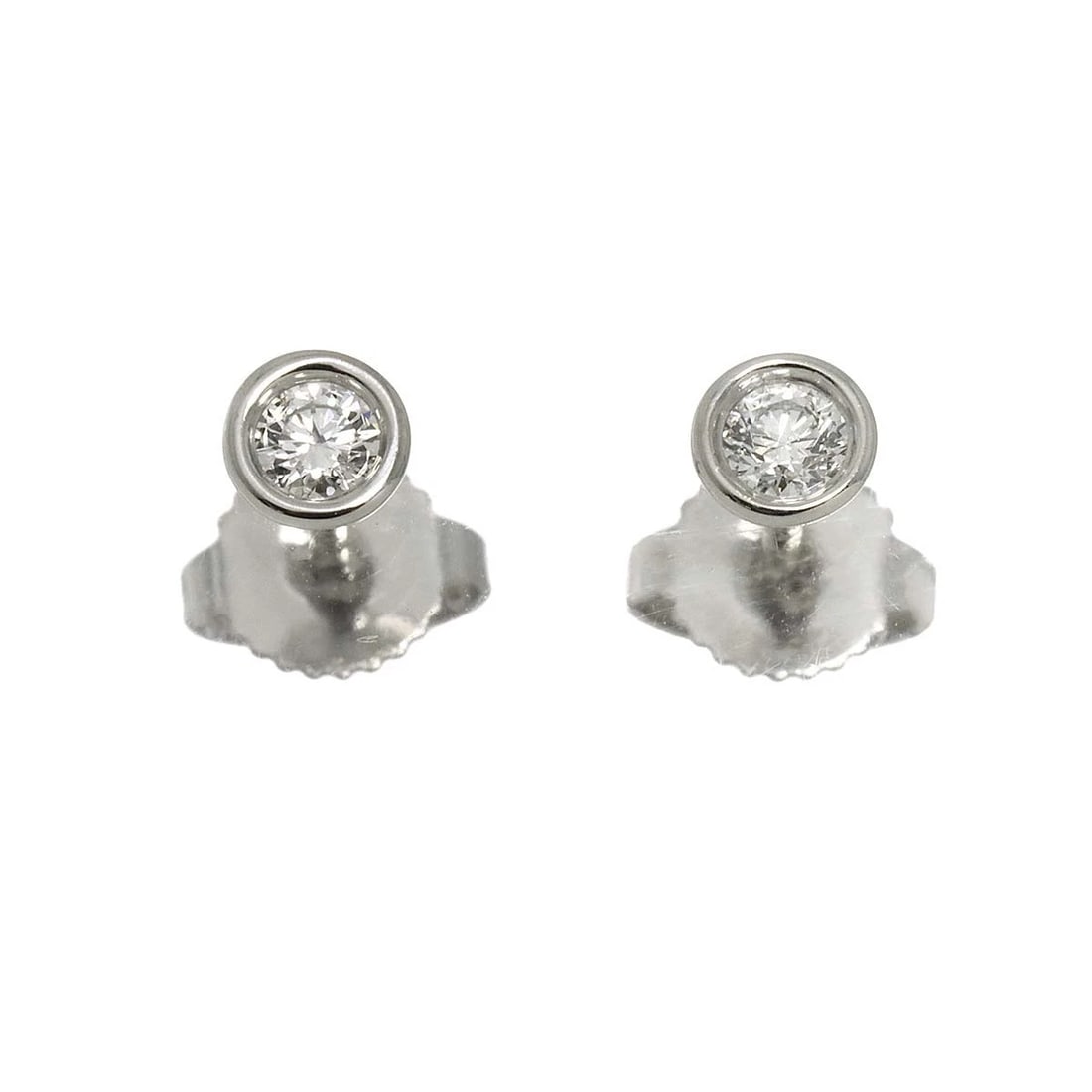 TIFFANY CO. BY THE YARD DIAMOND EARRINGS PIERCED PT: TIFFANY Co. By The Yard Diamond Earrings Pierced Pt Brand: TIFFANY Co. Type: Earrings Material: Platinum Main Stone/Creation Natural Color: Platinum Size: W 4.2 X H 4.2mm Accessories: None