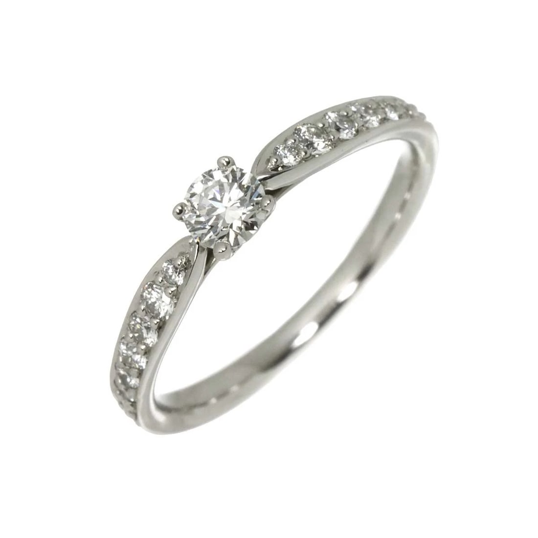 TIFFANY CO. HARMONY RING DIAMOND PT PLATINUM: TIFFANY Co. Harmony Ring Diamond Pt Platinum Brand: TIFFANY Co. Type: Ring Material: Platinum Main Stone/Creation Natural Color: Platinum Size: 4.5-4.75(US) Accessories: None Accessories