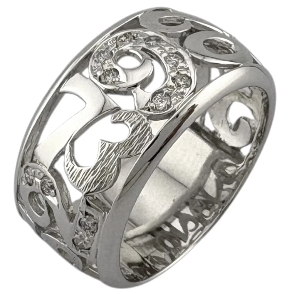 RING K18 WHITE GOLD DIAMOND: Ring K18 white gold diamond Brand: Unbranded Type: Ring Material: K18 white gold Main Stone/Creation Natural Color: Silver Size: US 6 Accessories: None Accessories Notice: When purchasing