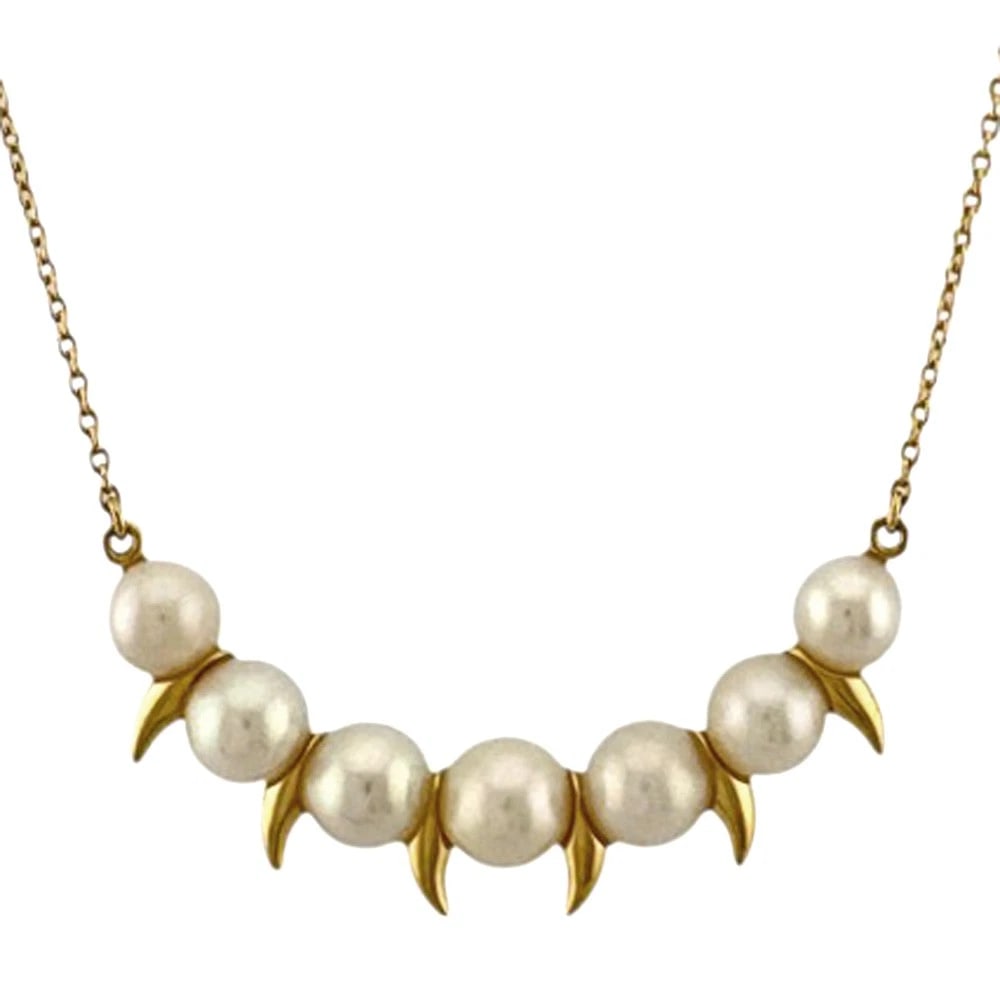 TASAKI NECKLACE K18 YELLOW GOLD PEARL: TASAKI Necklace K18 yellow gold Pearl Brand: TASAKI Type: Necklace Material: K18 yellow gold Main Stone/Creation Pearl Color: gold Size: Size(CM) Total Length:46.5cm Chain width:1.0mm Adjuster can