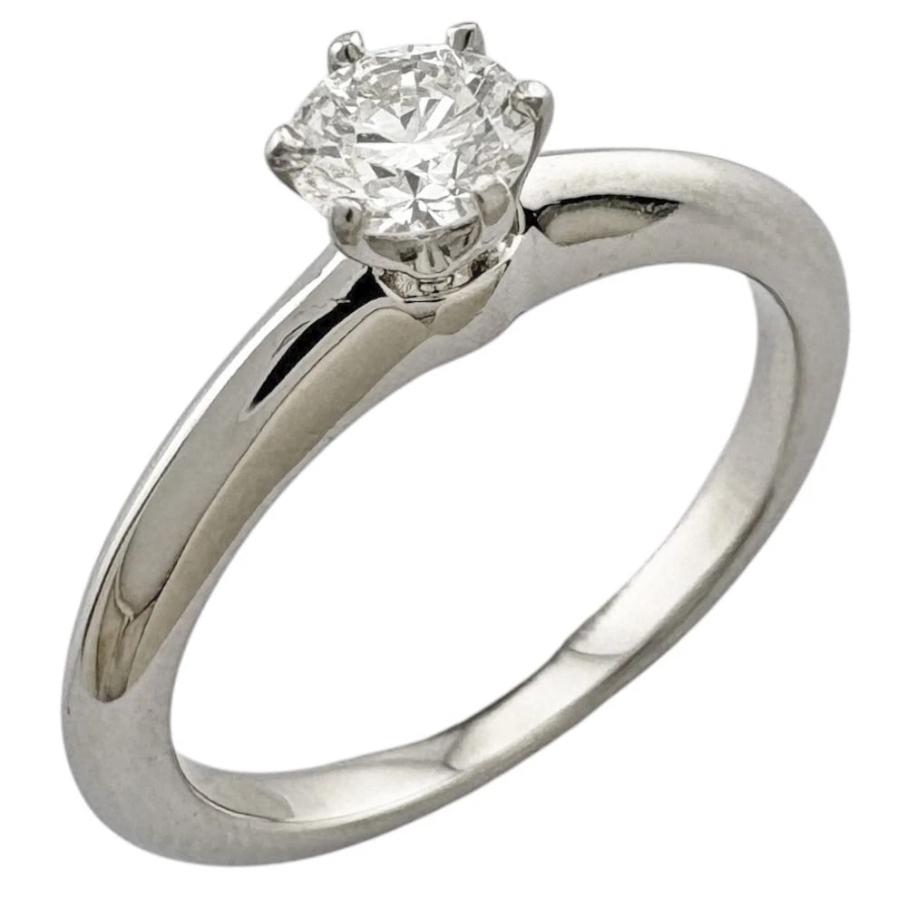 TIFFANY&CO. RING PT950PLATINUM DIAMOND: TIFFANY&Co. Ring Pt950Platinum diamond Brand: Tiffany&co. Type: Ring Material: Pt950Platinum Main Stone/Creation Natural Color: Silver Size: US 4 1/2 Accessories: None Accessories Notice: