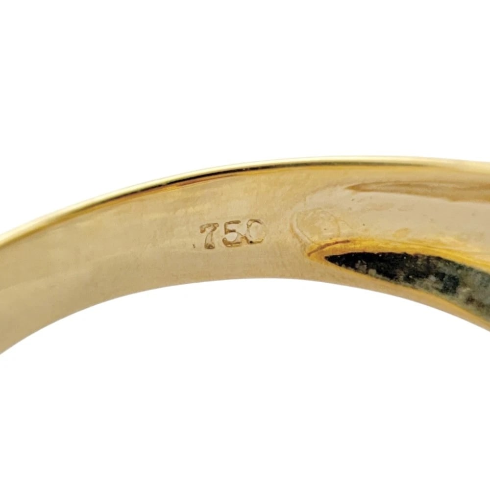 RING K18 YELLOW GOLD RUBY DIAMOND - 6