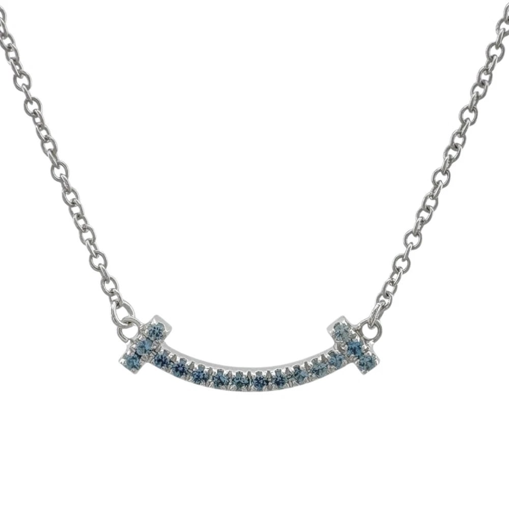 TIFFANY&CO. NECKLACE K18 WHITE GOLD: TIFFANY&Co. Necklace K18 white gold Brand: Tiffany&co. Type: Necklace Material: K18 white gold Main Stone/Creation Blue Topaz Color: Silver Size: Size(CM) Total Length:46cm Chain width:1.0mm Adjus