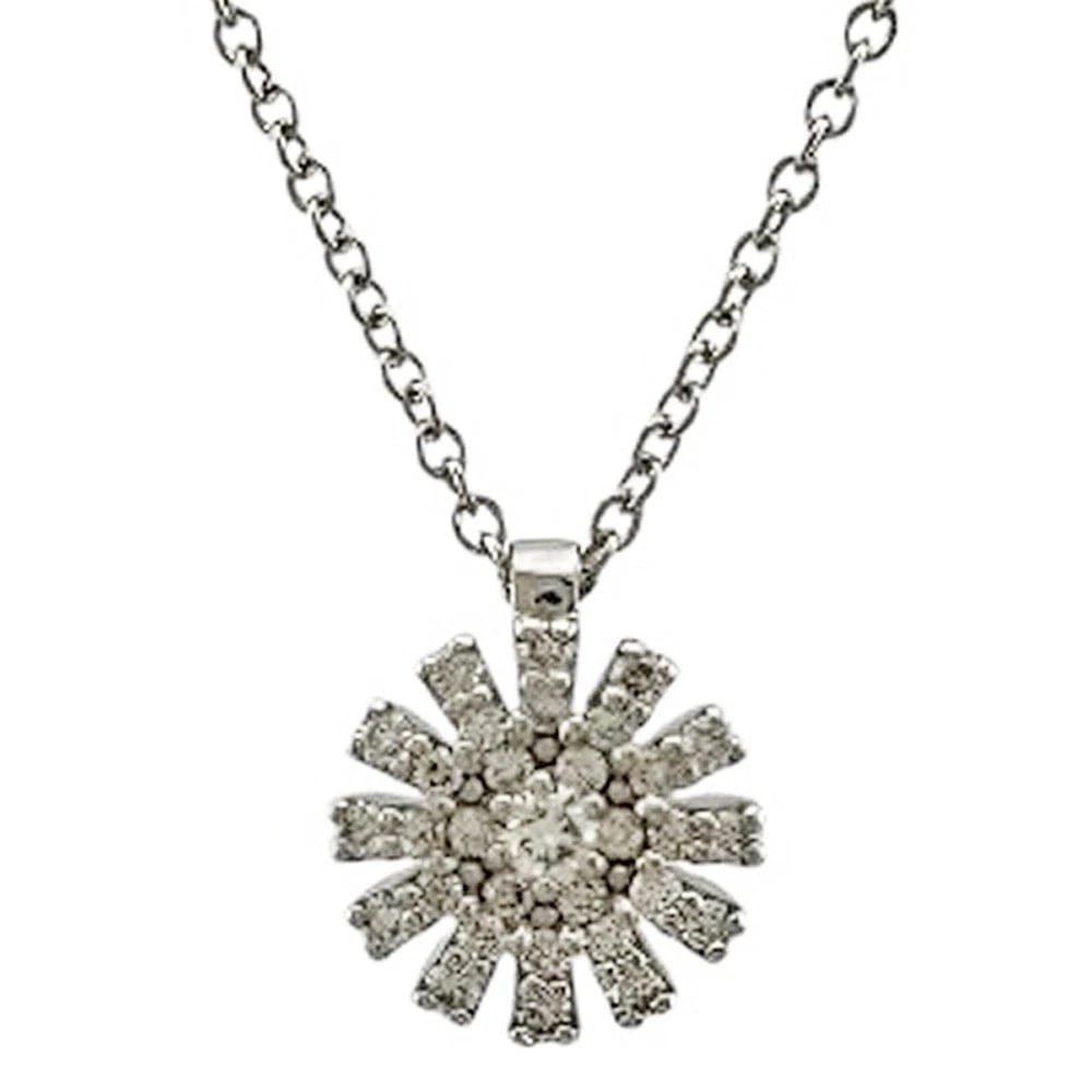 DAMIANI NECKLACE K18 WHITE GOLD DIAMOND: Damiani Necklace K18 white gold diamond Brand: Damiani Type: Necklace Material: K18 white gold Main Stone/Creation Natural Color: Silver Size: Size(CM) Total Length:50cm Chain width:1.0mm