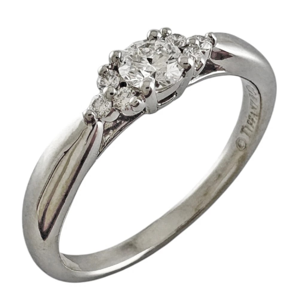 TIFFANY&CO. RING PT950 DIAMOND: TIFFANY&Co. Ring Pt950 diamond Brand: Tiffany&co. Type: Ring Material: Pt950Platinum Main Stone/Creation Natural Color: Silver Size: US 5 1/2 Accessories: None Accessories Notice: When