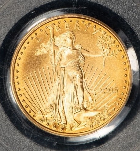 2005 G$10 1/4 OZ GOLD AMERICAN EAGLE (1 of 2)