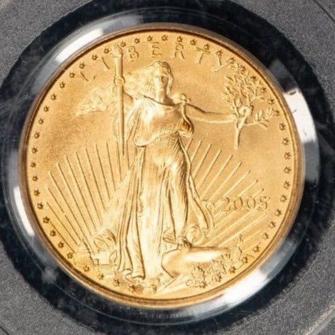 2005 G$10 1/4 OZ GOLD AMERICAN EAGLE (1 of 2)