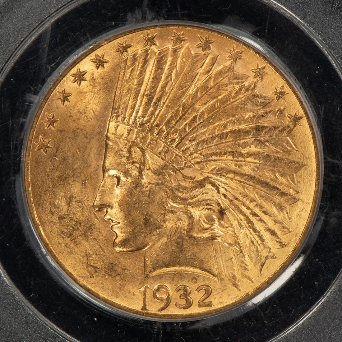 1932 G$10 INDIAN HEAD GOLD EAGLE: 1932 G$10 Indian Head Gold Eagle Brand/Mint: U.S. Mint Year: 1932 Fineness: 0.9 Composition: Gold Coin: US Pre-1933 Gold Bullion Denomination: $10 Country of Origin: United States