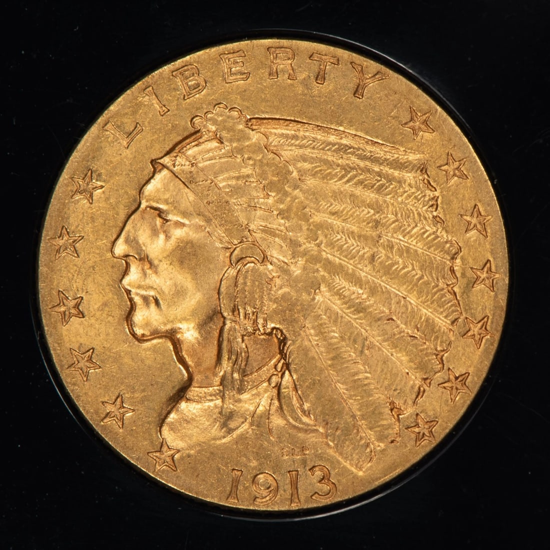 1913 G$2.50 INDIAN HEAD GOLD QUARTER EAGLE (1 of 2)