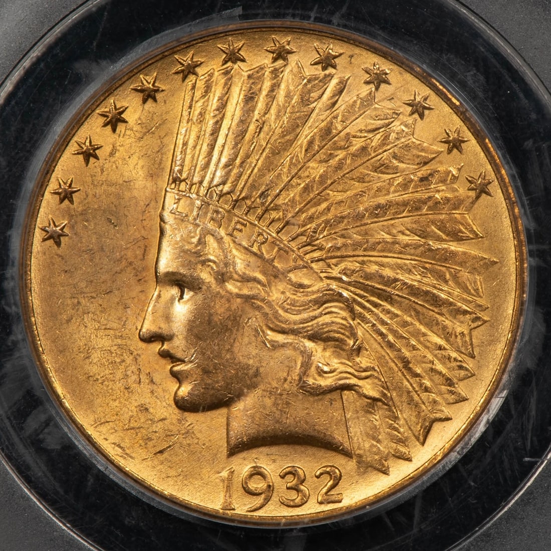 1932 G$10 INDIAN HEAD GOLD EAGLE: 1932 G$10 Indian Head Gold Eagle Brand/Mint: U.S. Mint Year: 1932 Fineness: 0.9 Composition: Gold Coin: US Pre-1933 Gold Bullion Denomination: $10 Country of Origin: United States