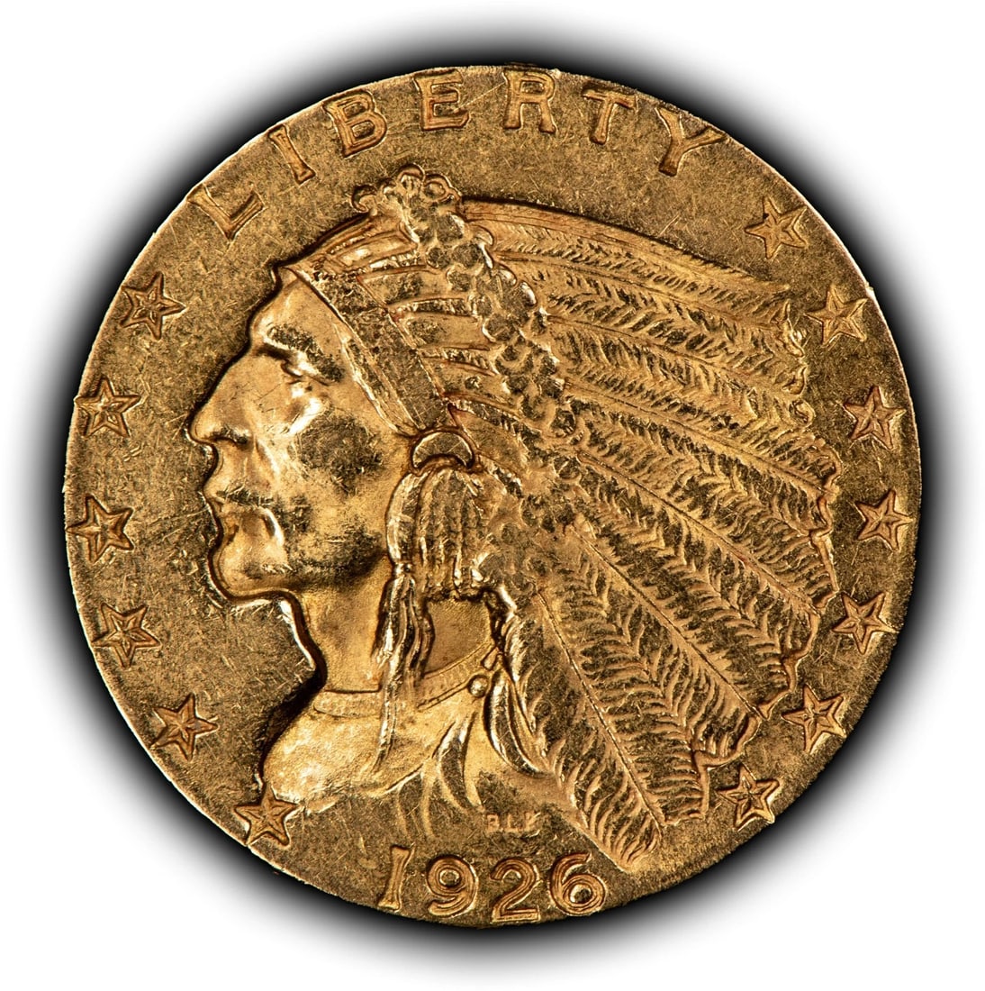 1926 G$2.50 INDIAN HEAD GOLD QUARTER EAGLE: 1926 G$2.50 Indian Head Gold Quarter Eagle Brand/Mint: U.S. Mint Year: 1926 Fineness: 0.9 Composition: Gold Coin: US Pre-1933 Gold Bullion Denomination: $2.50 Country of Origin: United St