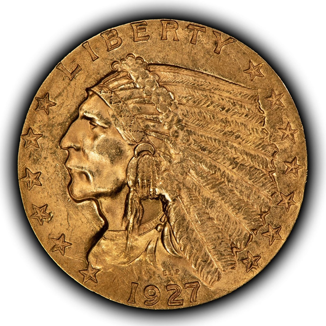 1927 G$2.50 INDIAN HEAD GOLD QUARTER EAGLE: 1927 G$2.50 Indian Head Gold Quarter Eagle Brand/Mint: U.S. Mint Year: 1927 Fineness: 0.9 Composition: Gold Coin: US Pre-1933 Gold Bullion Denomination: $2.50 Country of Origin: United St