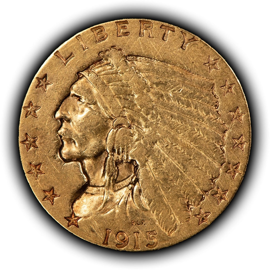 1915 G$2.50 INDIAN HEAD GOLD QUARTER EAGLE (1 of 2)