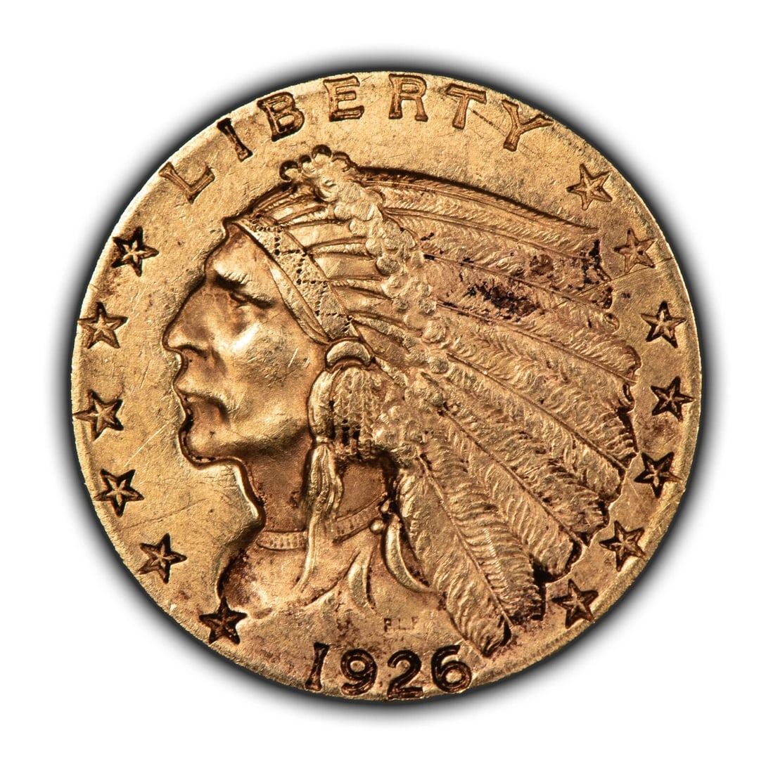 1926 G$2.50 INDIAN HEAD GOLD QUARTER EAGLE: 1926 G$2.50 Indian Head Gold Quarter Eagle Brand/Mint: U.S. Mint Year: 1926 Fineness: 0.9 Composition: Gold Coin: Indian Head Quarter Eagle Denomination: $2.50 Country of Origin: United S