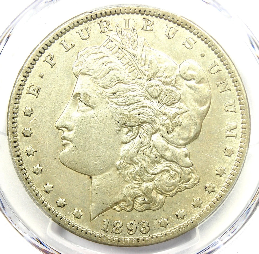 1893-CC MORGAN SILVER DOLLAR $1 CARSON CITY COIN: 1893-CC Morgan Silver Dollar $1 Carson City Coin Composition: Silver Year: 1893 Denomination: $1 Fineness: 0.9 Country of Origin: United States Accessories: None Accessories Notice: When p