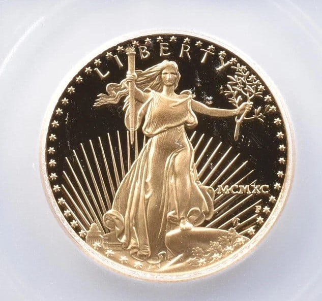 1990-P $25 AMERICAN GOLD EAGLE (1 of 2)