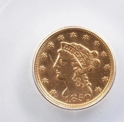 1850-D $2.50 LIBERTY HEAD GOLD QUARTER EAGLE (1 of 2)