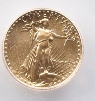 1987 $5 AMERICAN GOLD EAGLE: 1987 $5 American Gold Eagle Grade : MS 70 Composition : Gold Denomination : None Year : 1987 Country of Origin : United States Mint Location : None Brand/Mint : U.S. Mint Accesso