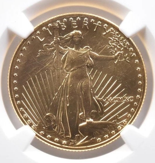 1990 $25 AMERICAN GOLD EAGLE (1 of 2)