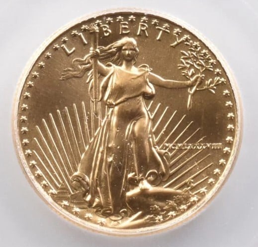 1988 $25 AMERICAN GOLD EAGLE: 1988 $25 American Gold Eagle Grade : MS69 Composition : Gold Denomination : $25 Year : 1988 Country of Origin : none Mint Location : none Brand/Mint : none Accessories: None